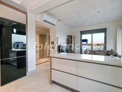 Cottage village New Triplex Villas 4+1 in Kadriye, Belek with private pool, furniture, and appliances