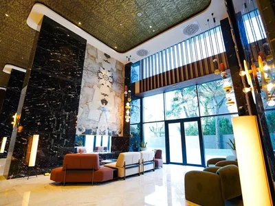 Complejo turístico Hotel rooms at Wyndham Residences Batumi.