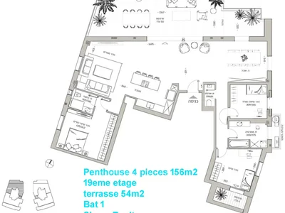 Quartier résidentiel Projet neuf kiryat hayovel jérusalem penthouse 4 pièces 156m2
