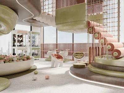 Complejo residencial New Lucky Oasis Residence with a beach pool, a club and a mini golf, JVC, Dubai, UAE