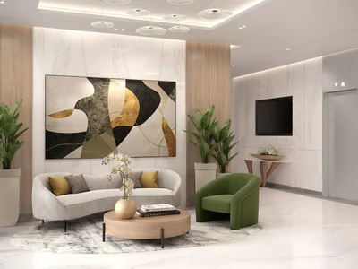 Residential complex New Ruby Residence with a swimming pool and a clubhouse close to the key highways, JVC, Dubai, UAE