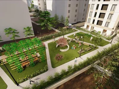 Zespół mieszkaniowy New residence with a lounge area near a metro station, Istanbul, Turkey