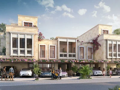 Wohnanlage Malta townhouses surrounded by lagoons and sandy beaches, DAMAC Lagoons, Dubai, UAE