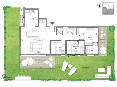 Wohnviertel Immeuble neuf 4 pieces jardin parking