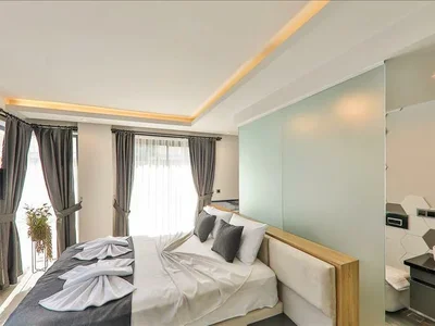 Wohnanlage Complex of villas with swimming pools and lounge areas close to the beach, in the center of Fethiye, Turkey
