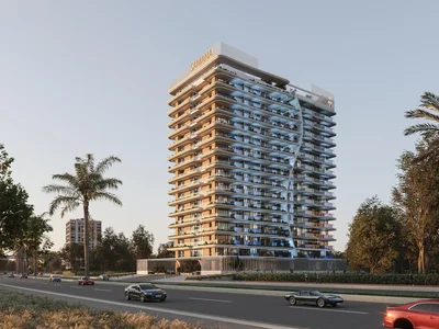 Wohnanlage Apartments in the new high-rise residence Bayz 102 with pools, parks and a tennis court next to Burj Khalifa, the Business Bay area, Dubai
