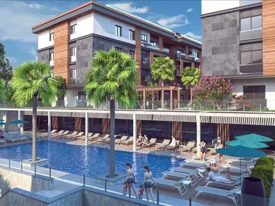 Zespół mieszkaniowy High-quality residence with swimming pools and green areas in a quiet area, 500 meters from the beach, Istanbul, Turkey
