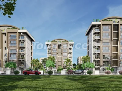 Complexe résidentiel Appartements 1+1, 2+1 et 3+1 à Kepez, Antalya dans un complexe avec piscine à tempérament du promoteur
