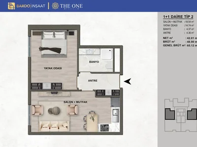 Residential complex A package of affordable apartments for Turkish citizenship.