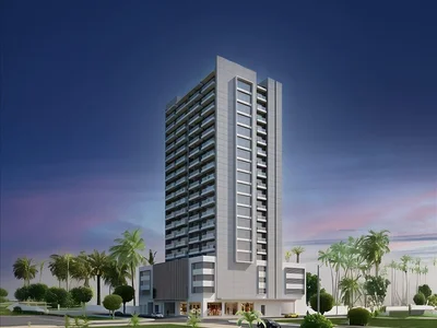 Complexe résidentiel New Esplora Residence with a swimming pool, green and lounge areas, JVC, Dubai, UAE