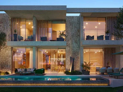 Wohnanlage New complex Acres Estates Villas with lagoons, lounge areas and clubhouses, Dubailand, Dubai, UAE