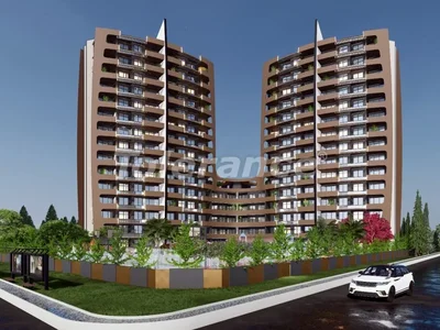 Complejo residencial 2+1 apartments from the developer in Yenişehir , Mersin with a pool