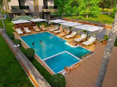 Complexe résidentiel Small residential complex with swimming pool, gym and parking, Avsallar, Turkey