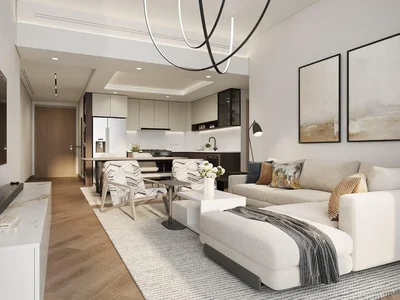 Жилой комплекс Новая резиденция Avenue Park Towers с бассейнами и парком рядом со станцией метро и международным аэропортом, Wasl 1, Дубай, ОАЭ