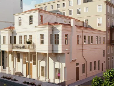 Residential complex Residential complex with courtyard in the historic part of the city, Beyoglu, Istanbul, Turkey